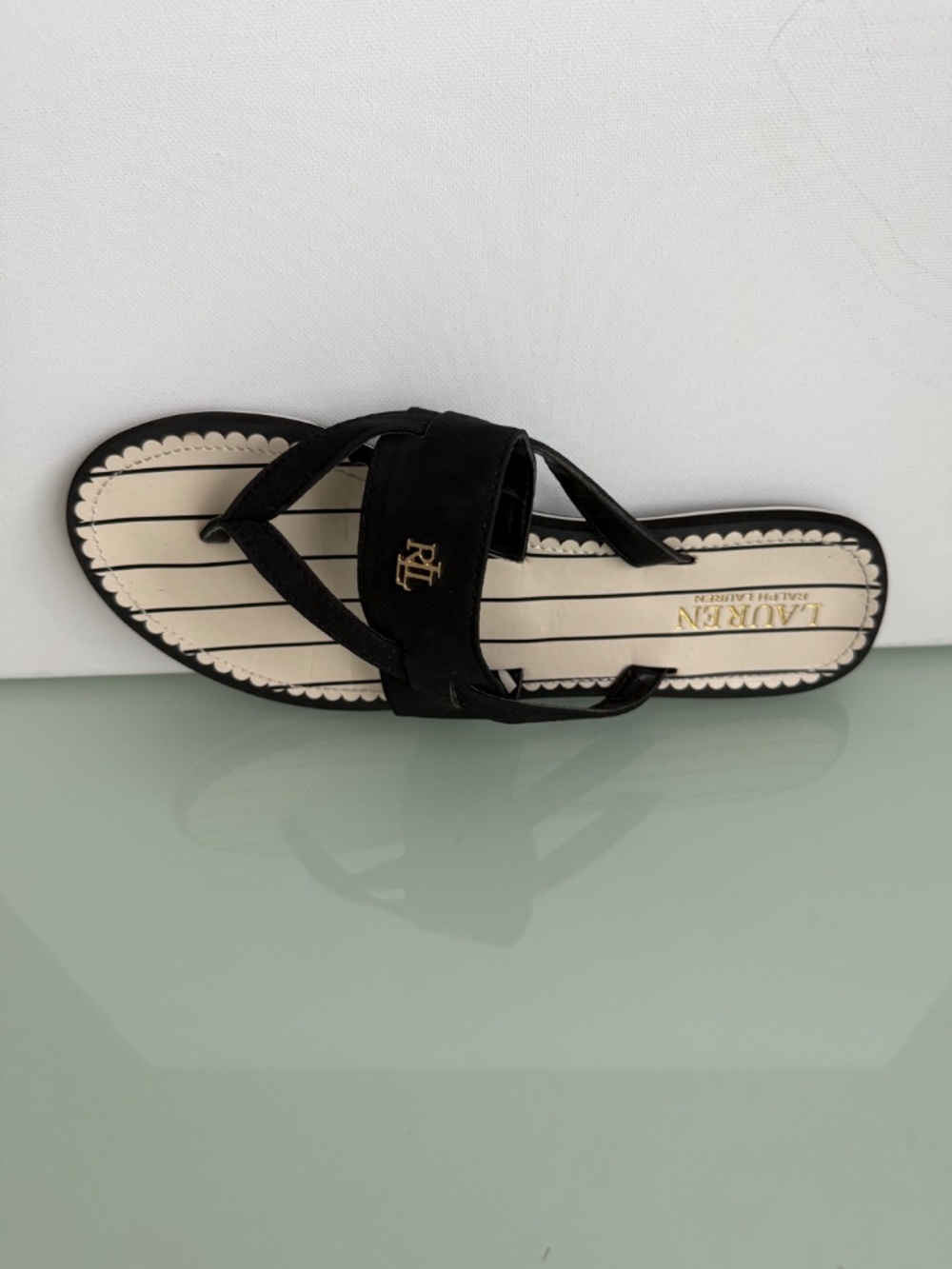 Lauren Ralph Lauren Rosalind Sandals Black Size 9 - Picture 6 of 16